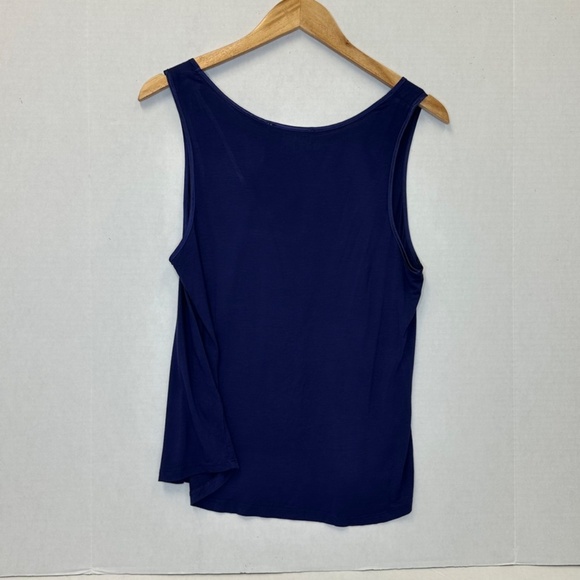 Oscar de la Renta Blue Purple Sleeveless Tank Pijama Top size Medium - Picture 2 of 8
